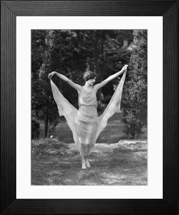 Framed Print : Unidentified dancer, possibly an Elizabeth Duncan dancer, between 1911 and 1942. Creator: Arnold Genthe Framed Print : Unidentified dancer, possibly an Elizabeth Duncan dancer, between 1911 and 1942. Creator: Arnold Genthe