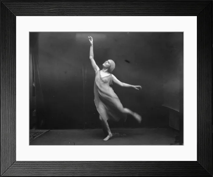 Framed Print : Unidentified dancer, possibly an Elizabeth Duncan dancer, between 1911 and 1942. Creator: Arnold Genthe Framed Print : Unidentified dancer, possibly an Elizabeth Duncan dancer, between 1911 and 1942. Creator: Arnold Genthe