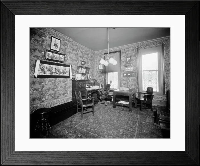 Framed Print : Mr. Raemick's office, Whitney Warner Publishing Co. Detroit, Mich. between 1900 and 1905. Creator: Unknown
