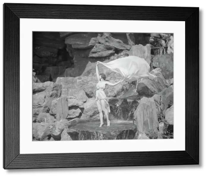 Framed Print : Unidentified dancer, possibly an Elizabeth Duncan dancer, between 1911 and 1942. Creator: Arnold Genthe Framed Print : Unidentified dancer, possibly an Elizabeth Duncan dancer, between 1911 and 1942. Creator: Arnold Genthe