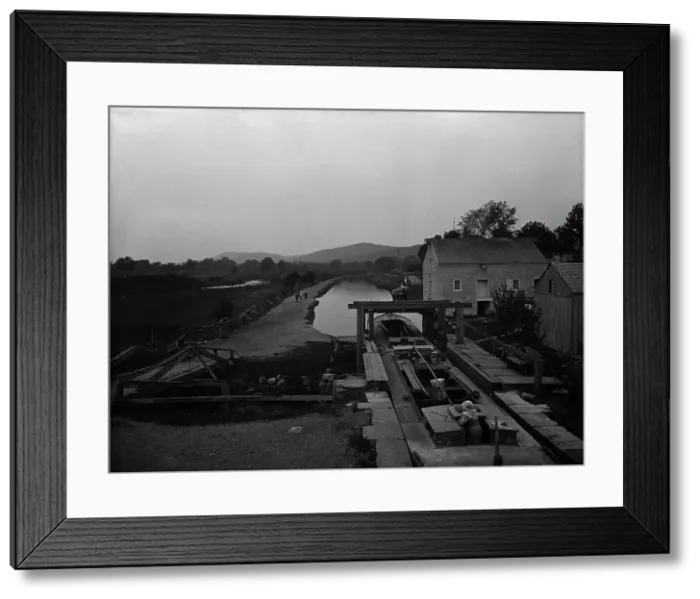 Framed Print : Morris and Essex Canal at Waterloo, N.J. c1900. Creator: Unknown Framed Print : Morris and Essex Canal at Waterloo, N.J. c1900. Creator: Unknown