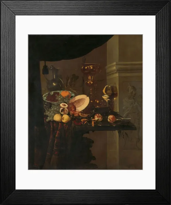 Framed Print : Still Life, 1666. Creator: Ch. Van Dielaert Framed Print : Still Life, 1666. Creator: Ch. Van Dielaert