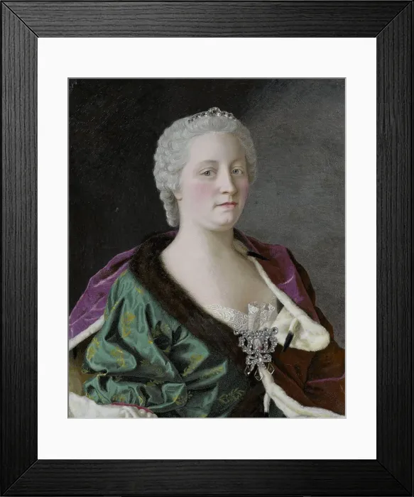 Framed Print : Maria Theresa, Archduchess of Austria, Queen of Hungary and Bohemia, and Holy Roman Empress, 1747. Creator: Jean-Etienne Liotard Framed Print : Maria Theresa, Archduchess of Austria, Queen of Hungary and Bohemia, and Holy Roman Empress, 1747. Creator: Jean-Etienne Liotard