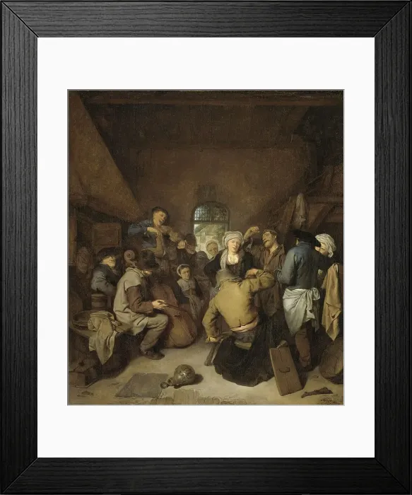 Framed Print : Peasants making Music and Dancing, 1650-1664. Creator: Cornelis Bega