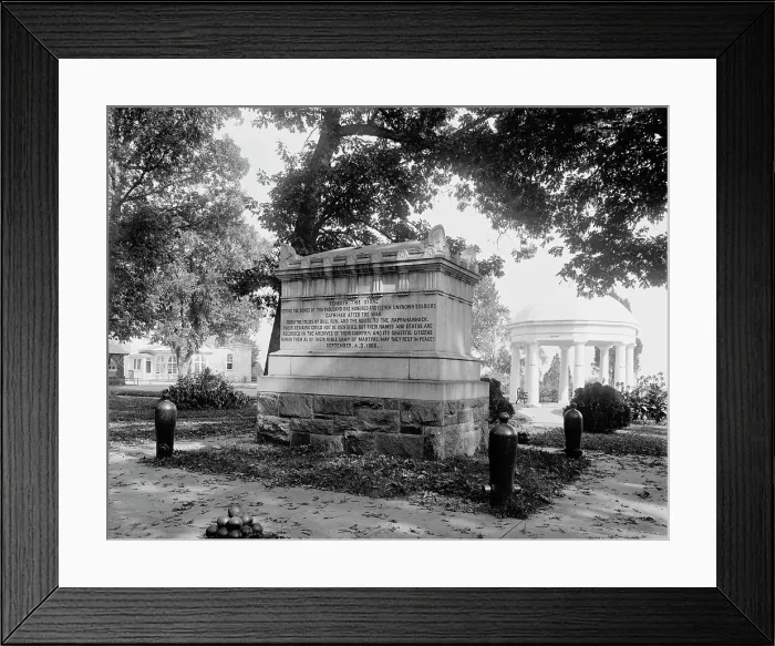 Framed Print : Monument to the Unknown Dead, National Cemetery, Arlington, c1900. Creator: Unknown Framed Print : Monument to the Unknown Dead, National Cemetery, Arlington, c1900. Creator: Unknown
