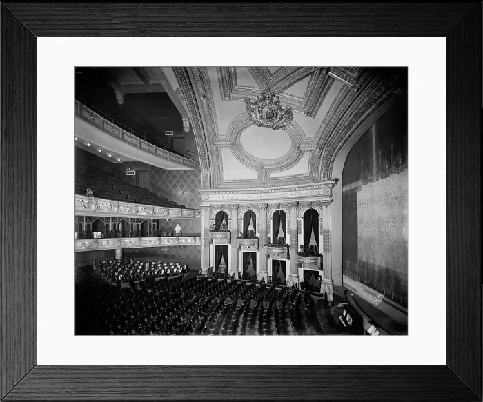 Framed Print : Interior of Temple Theatre, Detroit, Mich. between 1900 and 1905. Creator: Unknown Framed Print : Interior of Temple Theatre, Detroit, Mich. between 1900 and 1905. Creator: Unknown