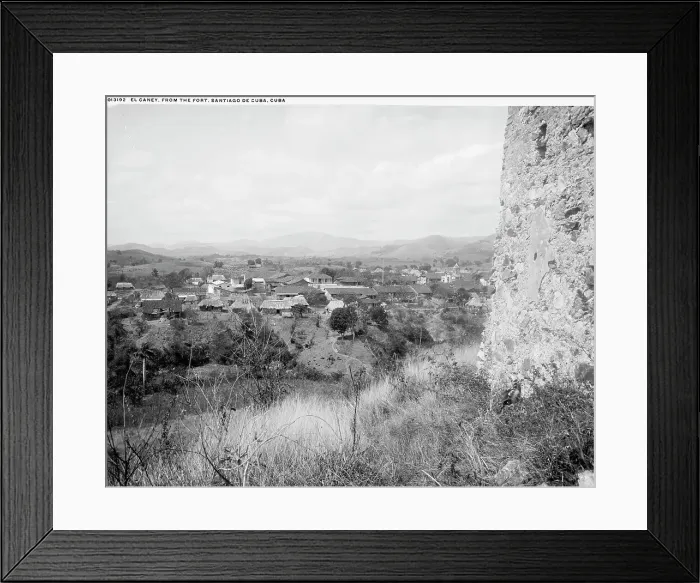 Framed Print : Caney from the fort, Santiago de Cuba, Cuba, El, 1901. Creator: Unknown Framed Print : Caney from the fort, Santiago de Cuba, Cuba, El, 1901. Creator: Unknown