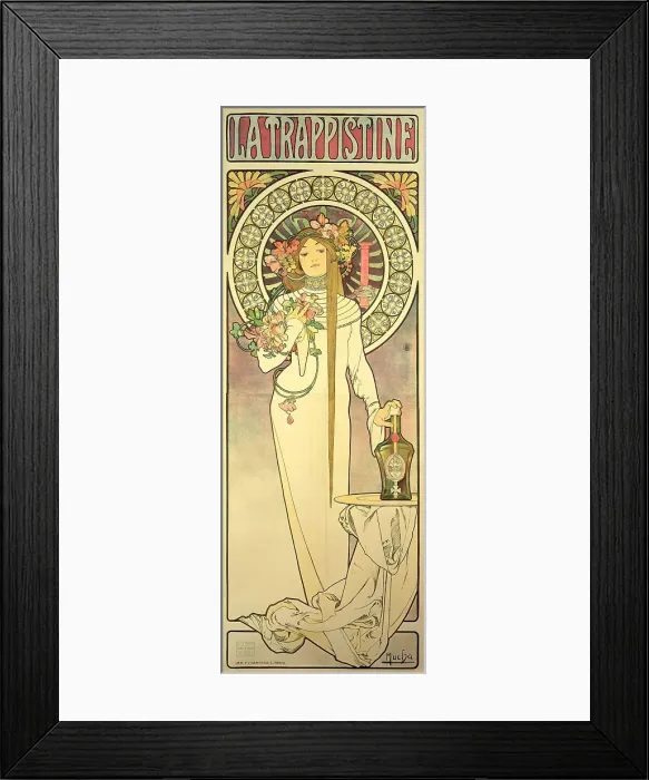 Framed Print : Advertising Poster La Trappistine, 1897. Creator: Mucha, Alfons Marie (1860-1939) Framed Print : Advertising Poster La Trappistine, 1897. Creator: Mucha, Alfons Marie (1860-1939)