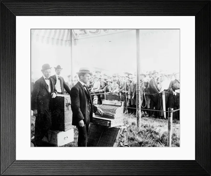 Framed Print : Main entrance, Ringling Bros. circus, between 1895 and 1910. Creator: Unknown Framed Print : Main entrance, Ringling Bros. circus, between 1895 and 1910. Creator: Unknown