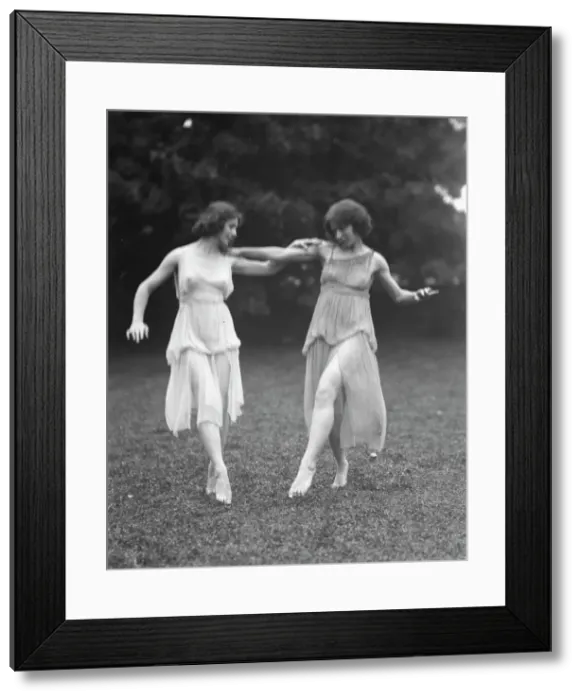 Framed Print : Unidentified dancers, possibly Elizabeth Duncan dancers, between 1911 and 1942. Creator: Arnold Genthe Framed Print : Unidentified dancers, possibly Elizabeth Duncan dancers, between 1911 and 1942. Creator: Arnold Genthe