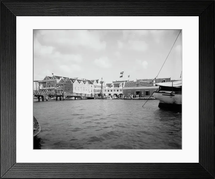 Framed Print : Across the inner bay [Sint Anna Bay], Curacao, D.W.I. between 1890 and 1901. Creator: Unknown