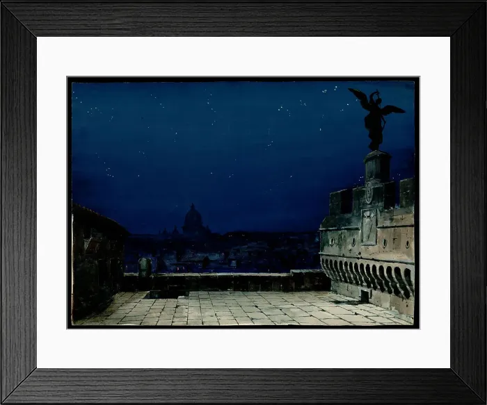 Framed Print : Stage design for the Opera Tosca by Giacomo Puccini. Creator: Bazzani, Luigi (1836-1927) Framed Print : Stage design for the Opera Tosca by Giacomo Puccini. Creator: Bazzani, Luigi (1836-1927)