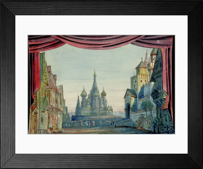 Framed Print : Stage design the opera A Life for the Tsar by M. Glinka, 1874. Creator: Anonymous Framed Print : Stage design the opera A Life for the Tsar by M. Glinka, 1874. Creator: Anonymous