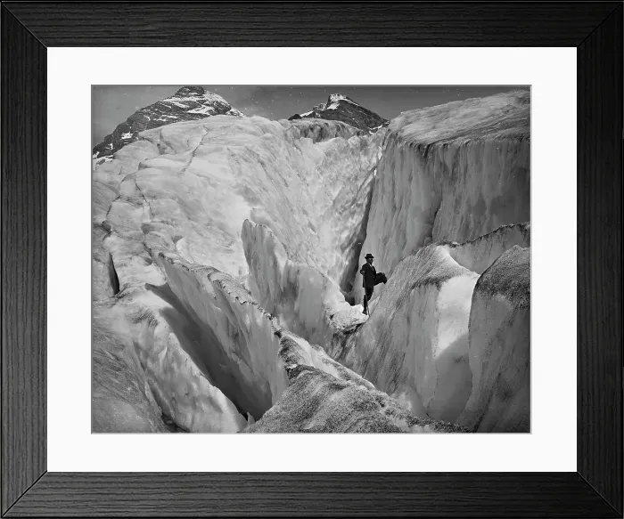 Framed Print : Crevasse formation in Illecillewaet Glacier, Selkirk Mountains, B.C. c1902. Creator: Unknown Framed Print : Crevasse formation in Illecillewaet Glacier, Selkirk Mountains, B.C. c1902. Creator: Unknown