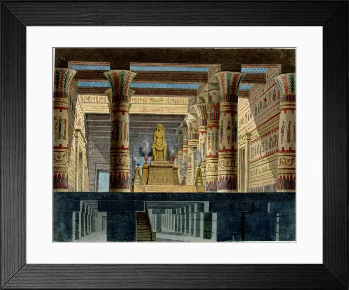 Framed Print : Set design for the Opera Aida by Giuseppe Verdi, 1872. Creator: Magnani, Girolamo (1815-1889) Framed Print : Set design for the Opera Aida by Giuseppe Verdi, 1872. Creator: Magnani, Girolamo (1815-1889)