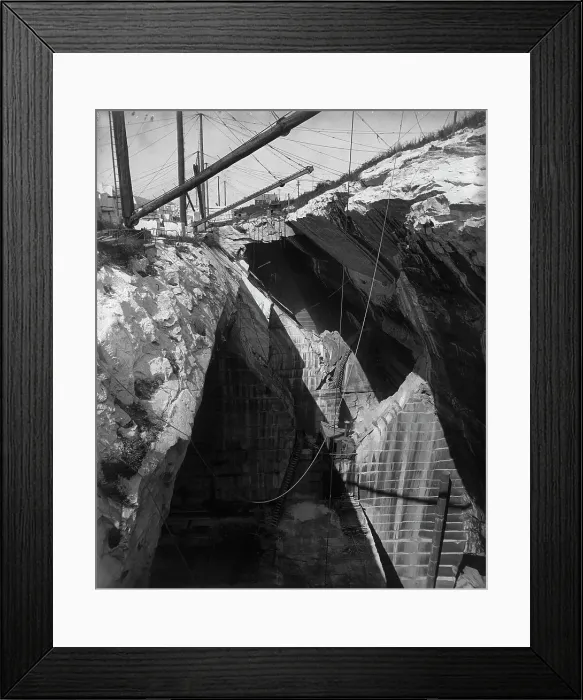 Framed Print : Marble quarry near Rutland, between 1890 and 1905. Creator: Unknown Framed Print : Marble quarry near Rutland, between 1890 and 1905. Creator: Unknown