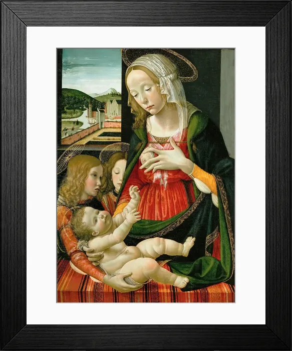 Framed Print : The Madonna and child, Third Quarter of 15th century. Creator: Mainardi, Bastiano (ca 1460-1513)