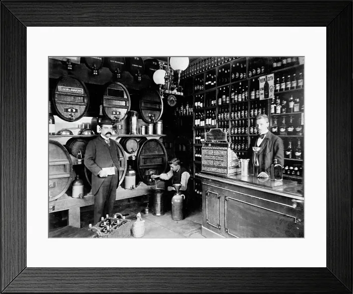 Framed Print : Stephan Liesting liquor, Germany, between 1895 and 1910. Creator: Unknown