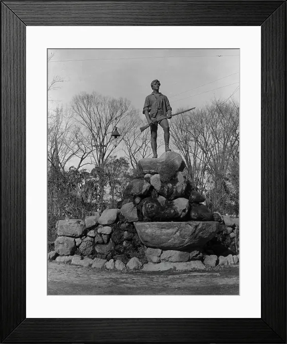 Framed Print : Statue of Capt. Parker, Lexington, Mass. c1902. Creator: Unknown Framed Print : Statue of Capt. Parker, Lexington, Mass. c1902. Creator: Unknown