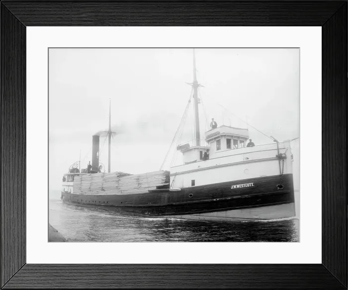 Framed Print : S.S. J.W. Westcott, between 1900 and 1910. Creator: Unknown Framed Print : S.S. J.W. Westcott, between 1900 and 1910. Creator: Unknown