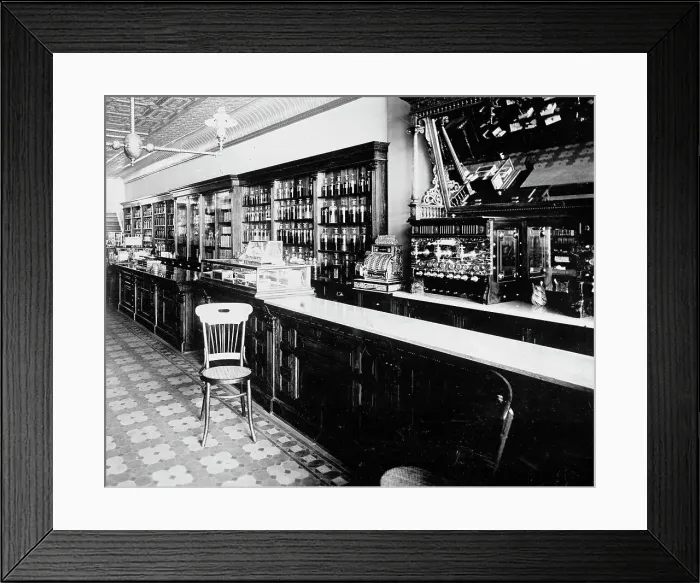Framed Print : W.B. Danforth drugs, Wilmington, Del. between 1895 and 1910. Creator: Unknown Framed Print : W.B. Danforth drugs, Wilmington, Del. between 1895 and 1910. Creator: Unknown