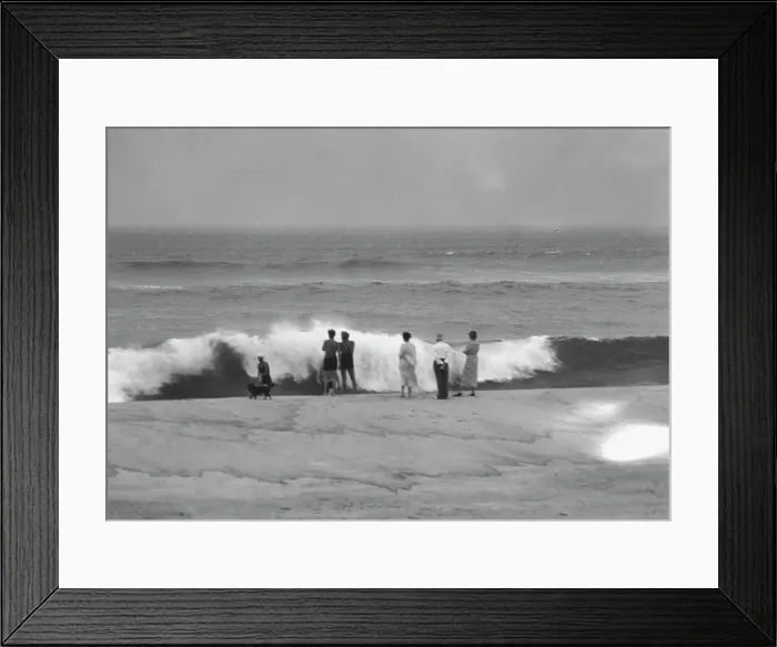 Framed Print : Unidentified group of people, possibly members of the Jewett family, standing on the...c1911-1942. Creator: Arnold Genthe Framed Print : Unidentified group of people, possibly members of the Jewett family, standing on the...c1911-1942. Creator: Arnold Genthe