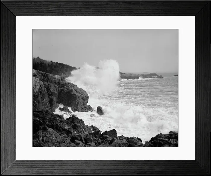 Framed Print : Neck surf near the Churn, Marblehead, Mass. between 1895 and 1910. Creator: Unknown Framed Print : Neck surf near the Churn, Marblehead, Mass. between 1895 and 1910. Creator: Unknown