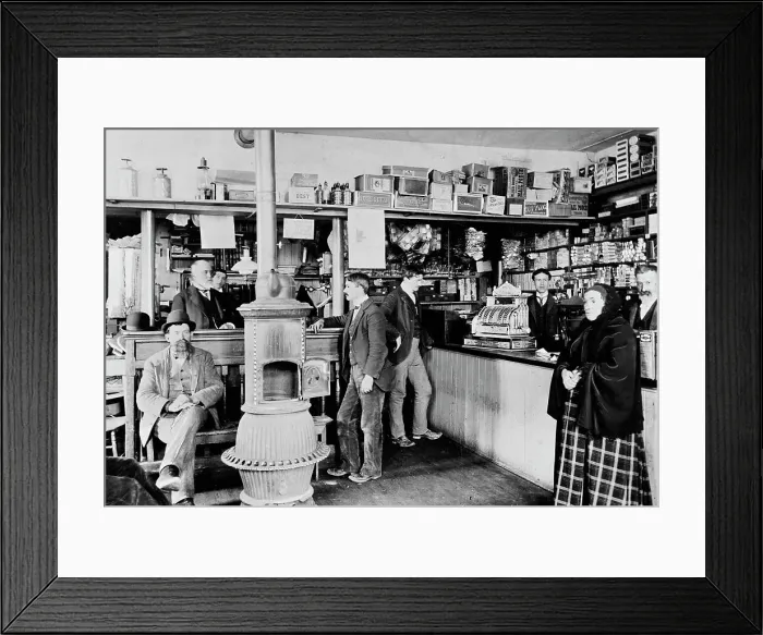 Framed Print : S.O. Grimes general store, Westminster, Md. between 1895 and 1910. Creator: Unknown Framed Print : S.O. Grimes general store, Westminster, Md. between 1895 and 1910. Creator: Unknown