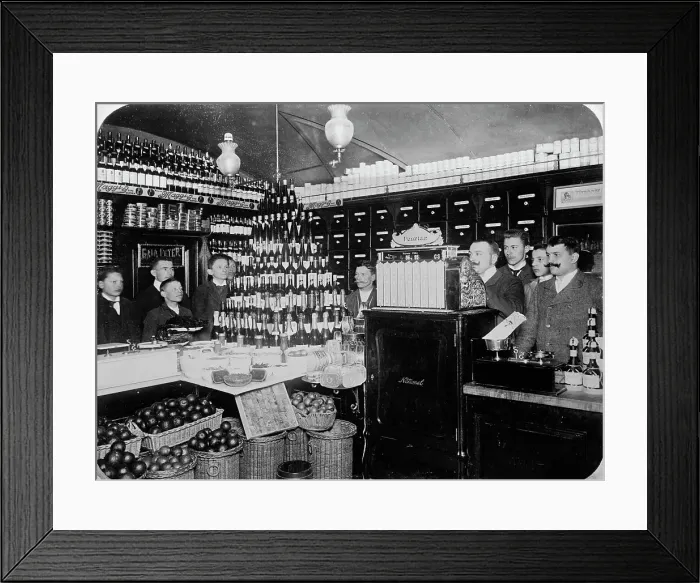 Framed Print : Grocery, Fipeltaner and Vida, Ungaria, Sopron, between 1895 and 1910. Creator: Unknown Framed Print : Grocery, Fipeltaner and Vida, Ungaria, Sopron, between 1895 and 1910. Creator: Unknown