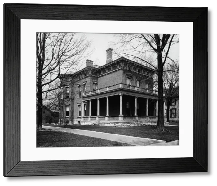 Framed Print : Pres[ident] Harrison House, North Delaware Street, Indianapolis, Ind. c1904. Creator: Unknown