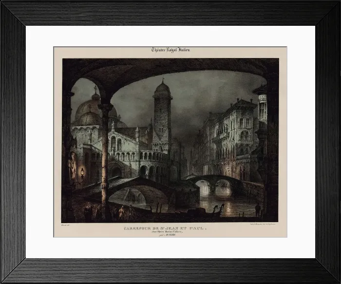 Framed Print : Stage design for the Opera Marino Faliero by Gaetano Donizetti, 1835. Creator: Ferri, Domenico (1795-1878). Stage design for the Opera Marino Faliero by Gaetano Donizetti, 1835. Creator: Ferri, Domenico (1795-1878) Framed Print : Stage design for the Opera Marino Faliero by Gaetano Donizetti, 1835. Creator: Ferri, Domenico (1795-1878). Stage design for the Opera Marino Faliero by Gaetano Donizetti, 1835. Creator: Ferri, Domenico (1795-1878)