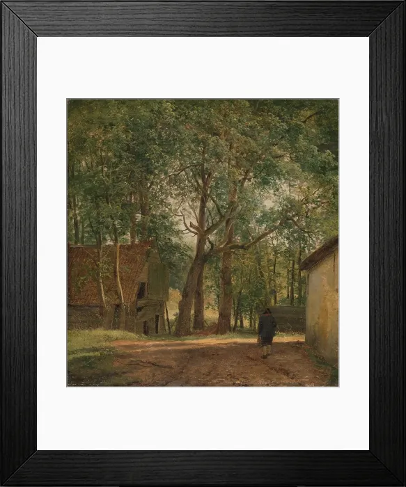 Framed Print : Farmyard, c.1820-c.1830. Creator: Andreas Schelfhout Framed Print : Farmyard, c.1820-c.1830. Creator: Andreas Schelfhout