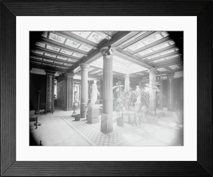 Framed Print : Atrium in the House of Pansa, Saratoga, N.Y. c1901. Creator: Unknown Framed Print : Atrium in the House of Pansa, Saratoga, N.Y. c1901. Creator: Unknown