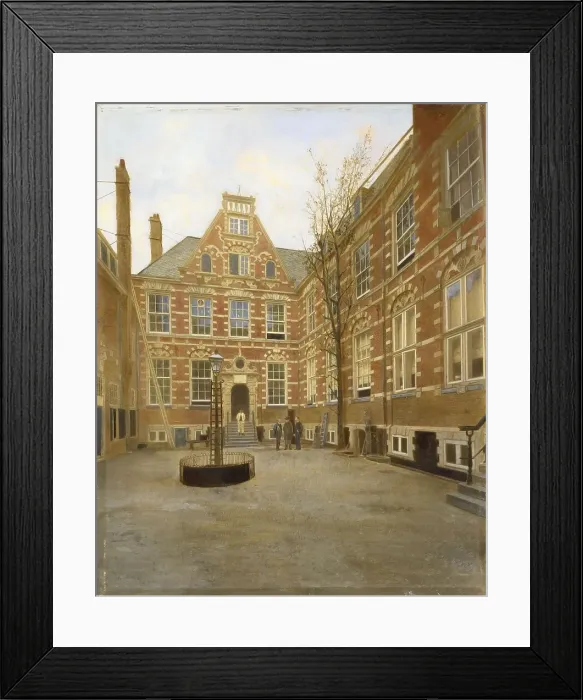Framed Print : Courtyard of the Oost-Indisch Huis in Amsterdam, 1870-1880. Creator: Unknown Framed Print : Courtyard of the Oost-Indisch Huis in Amsterdam, 1870-1880. Creator: Unknown