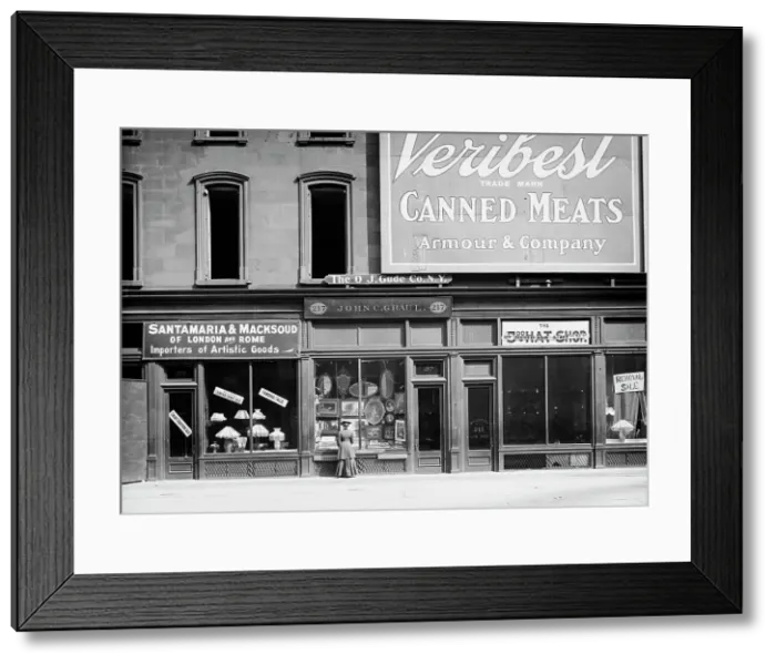 Framed Print : John C. Graul's art store, 217 Fifth Avenue, New York, between 1900 and 1905. Creator: Unknown Framed Print : John C. Graul's art store, 217 Fifth Avenue, New York, between 1900 and 1905. Creator: Unknown