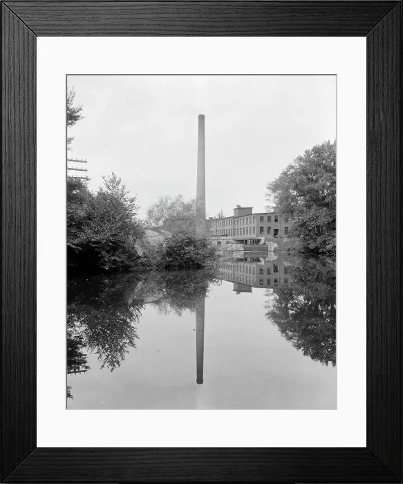 Framed Print : Government paper mill, Dalton, Mass. (c1909?). Creator: Unknown Framed Print : Government paper mill, Dalton, Mass. (c1909?). Creator: Unknown