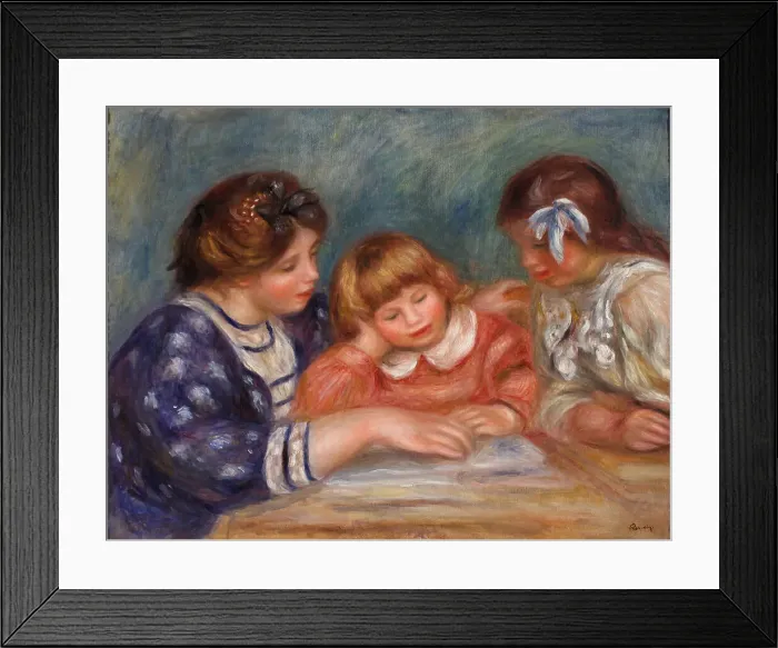 Framed Print : La Leçon (Bielle, l'institutrice et Claude Renoir lisant), c. 1906. Creator: Renoir, Pierre Auguste (1841-1919) Framed Print : La Leçon (Bielle, l'institutrice et Claude Renoir lisant), c. 1906. Creator: Renoir, Pierre Auguste (1841-1919)