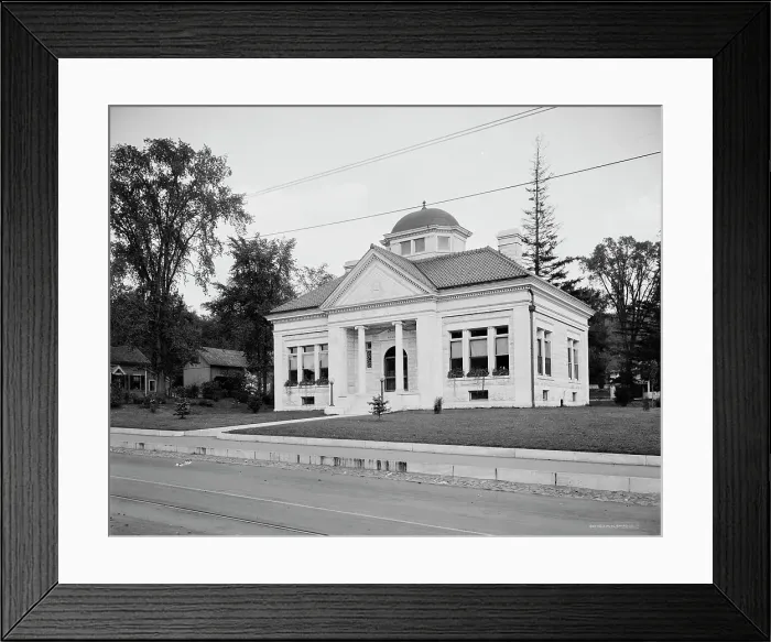 Framed Print : Public Library, Lee, Mass. 1911. Creator: Unknown Framed Print : Public Library, Lee, Mass. 1911. Creator: Unknown