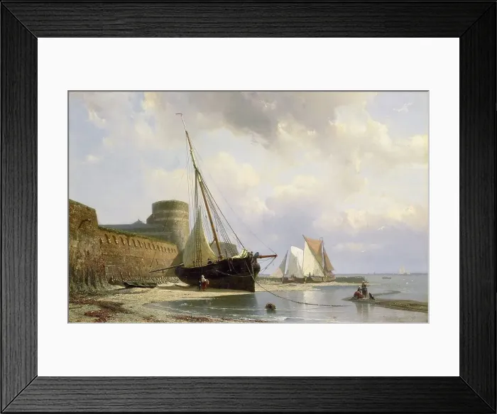 Framed Print : The bombproof barracks in Vlissingen, 1850-1870. Creator: Johan Conrad Greive Framed Print : The bombproof barracks in Vlissingen, 1850-1870. Creator: Johan Conrad Greive