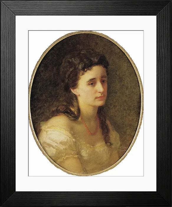 Framed Print : Portrait of the pianist and composer Ella Adayevskaya (1846-1926), 1868. Creator: Köler, Johan (1826-1899)