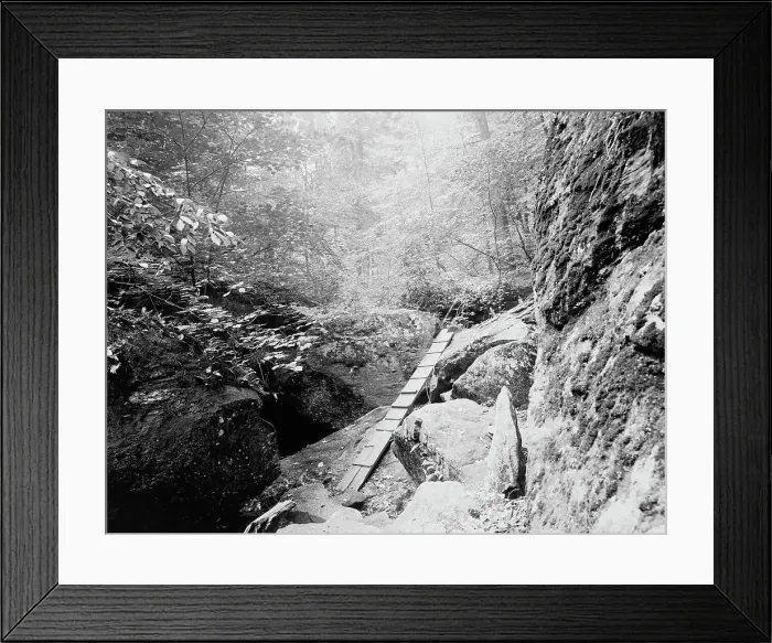 Framed Print : The Ice Glen, Stockbridge, Mass. c.between 1910 and 1920. Creator: Unknown Framed Print : The Ice Glen, Stockbridge, Mass. c.between 1910 and 1920. Creator: Unknown