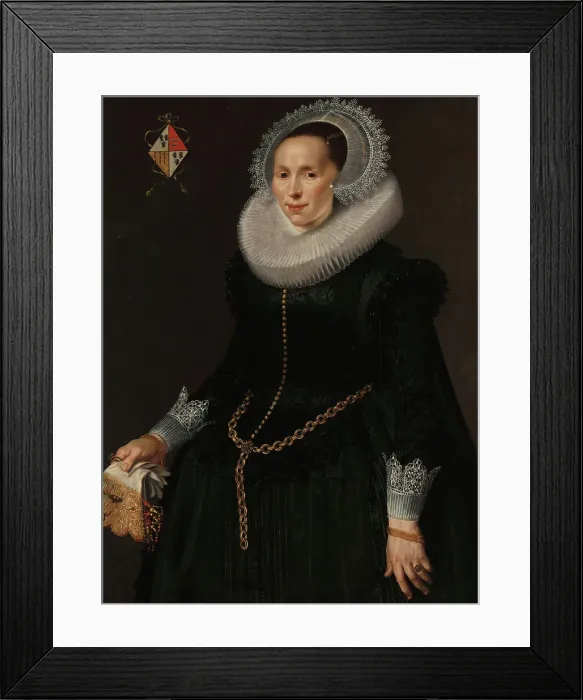 Framed Print : Portrait of Johanna le Maire (c.1601-60), c.1622-c.1629. Creator: Nicolaes Eliasz Pickenoy Framed Print : Portrait of Johanna le Maire (c.1601-60), c.1622-c.1629. Creator: Nicolaes Eliasz Pickenoy