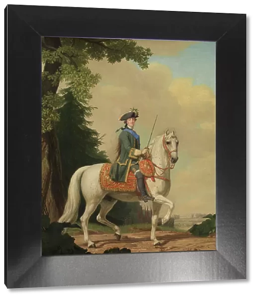 Catherine II of Russia in Life Guard Uniform on the horse Brillante, 1782. Creator: Vigilius Erichsen