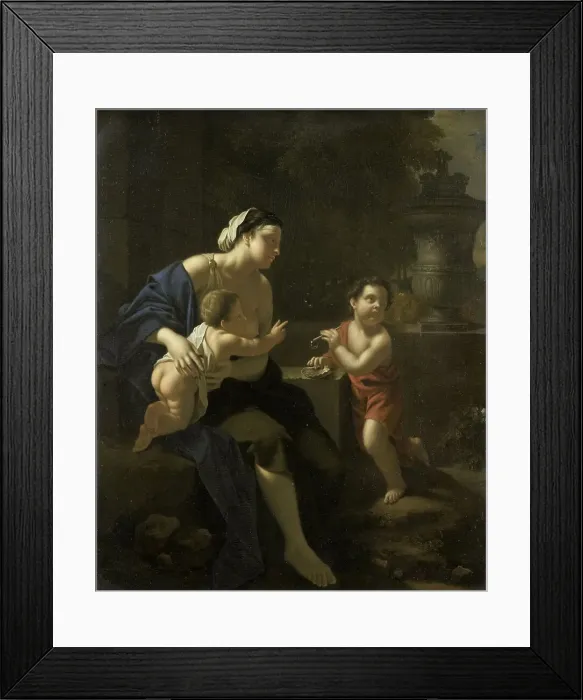 Framed Print : Blowing Bubbles, 1700-1722. Creator: Pieter van der Werff