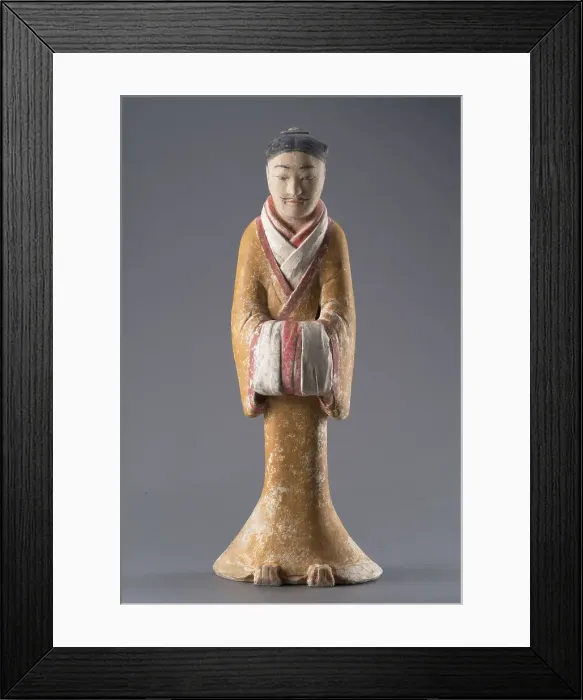 Framed Print : Terracotta figurine of a civil official, Han Dynasty, ca 160-130 BC. Creator: Anonymous master Framed Print : Terracotta figurine of a civil official, Han Dynasty, ca 160-130 BC. Creator: Anonymous master