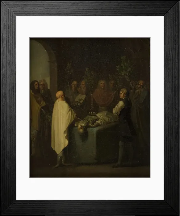 Framed Print : Niels Klim Attends the Sentencing of the Deceased Potuan Prince. 1785-1787. Creator: Nicolai Abraham Abildgaard Framed Print : Niels Klim Attends the Sentencing of the Deceased Potuan Prince. 1785-1787. Creator: Nicolai Abraham Abildgaard