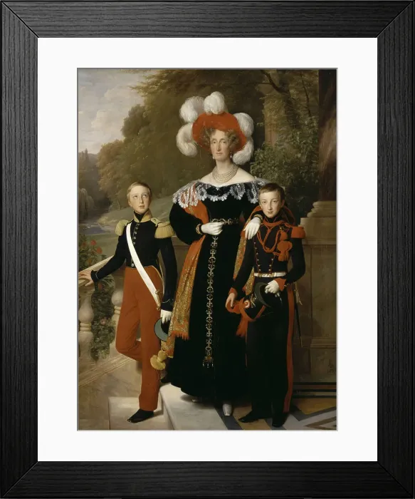 Framed Print : Queen Maria Amalia (1782-1866), Princess of Naples and Sicily, with her Children, 1835. Creator: Hersent, Louis (1777-1860) Framed Print : Queen Maria Amalia (1782-1866), Princess of Naples and Sicily, with her Children, 1835. Creator: Hersent, Louis (1777-1860)
