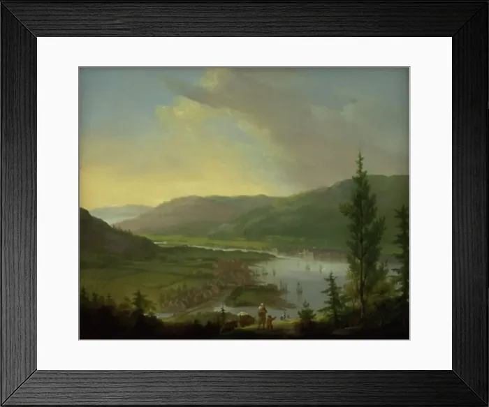 Framed Print : View towards Drammen, Norway, 1790-1799. Creator: Christian August Lorentzen