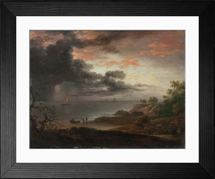 Framed Print : Thunderstorm at sea, 1791. Creator: Jens Juel Framed Print : Thunderstorm at sea, 1791. Creator: Jens Juel