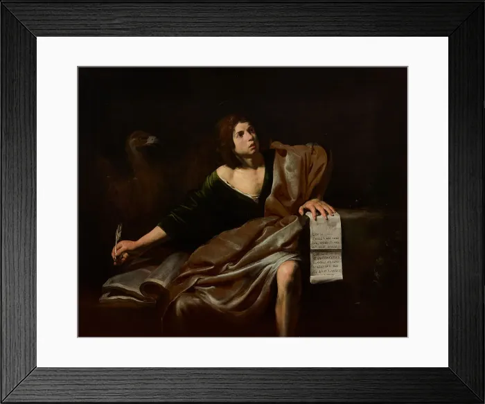 Framed Print : Saint John the Baptist, ca 1624-1625. Creator: Valentin de Boullogne (1591-1632) Framed Print : Saint John the Baptist, ca 1624-1625. Creator: Valentin de Boullogne (1591-1632)